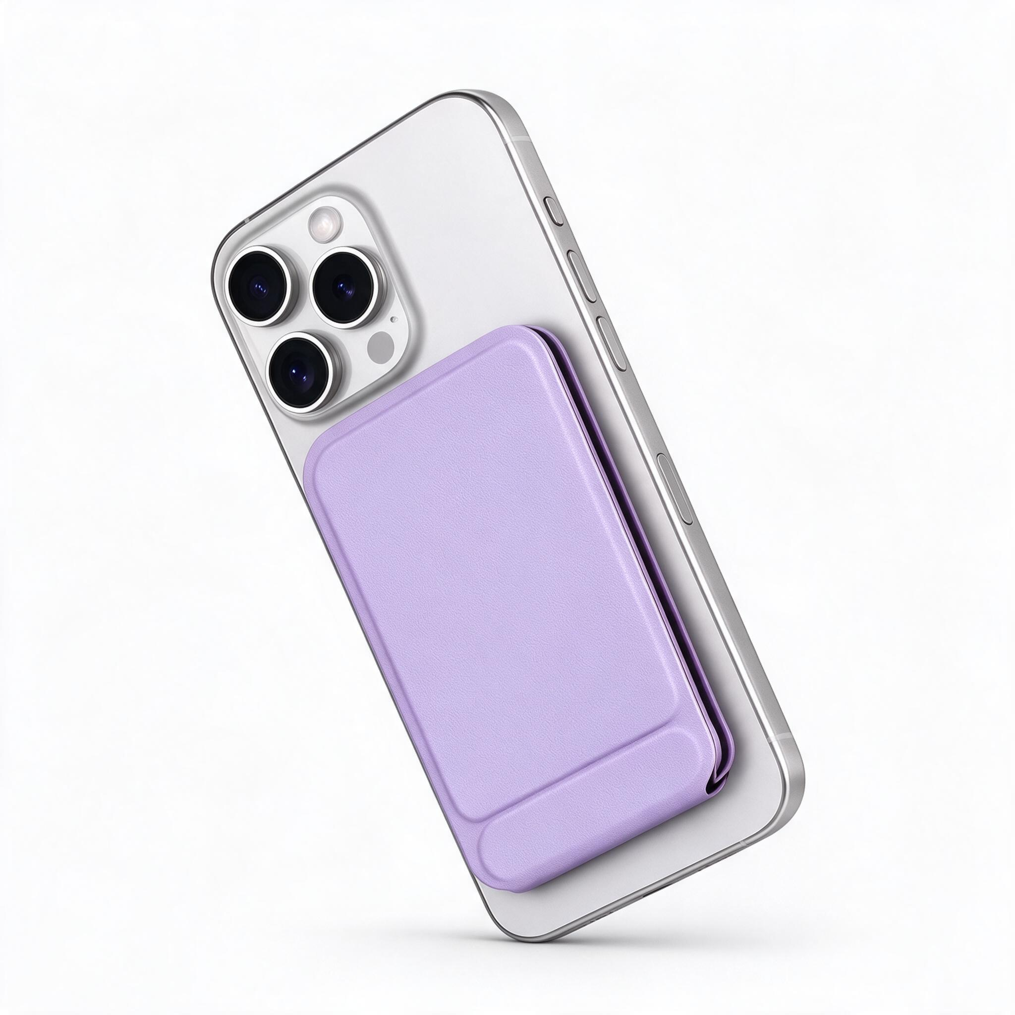 IPhone 2-in-1 MagSafe Leather Card Holder & Foldable IPhone Kickstand