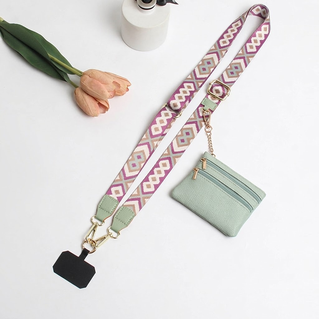 IPHONE stylish Adjustable Phone Strap Coin Purse Combo