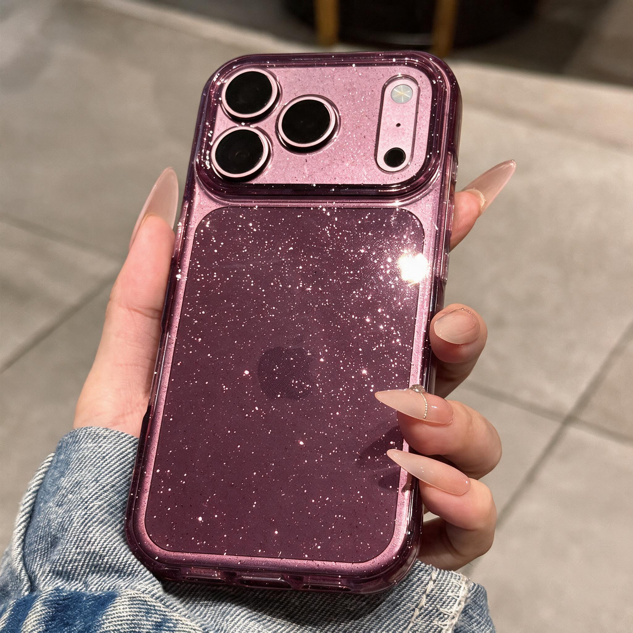  IPHONE Women's Stylish Shockproof  Case | Glitter Transparent Case