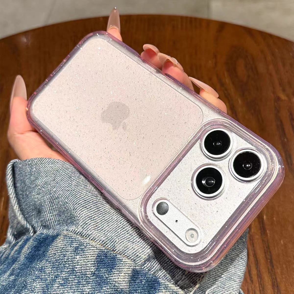  IPHONE Women's Stylish Shockproof  Case | Glitter Transparent Case