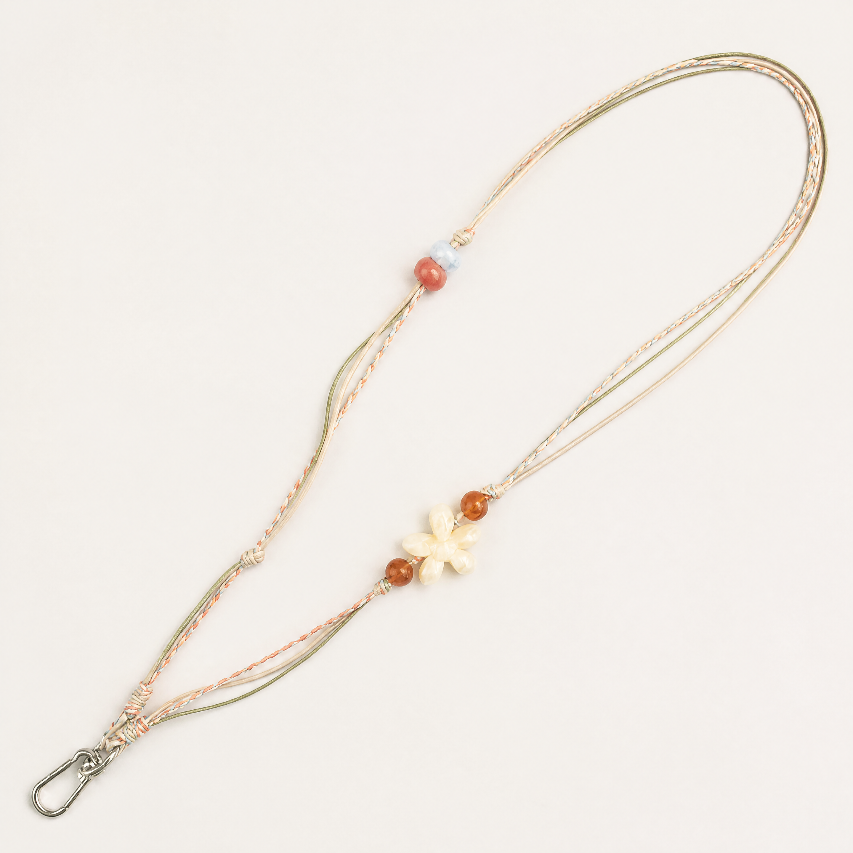 Handwoven Floral Crossbody Phone Strap