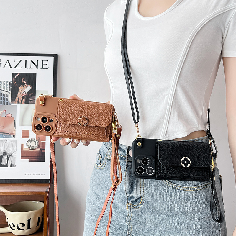 IPHONE Crossbody Wallet Phone Case for  | Women Leather Purse Cover