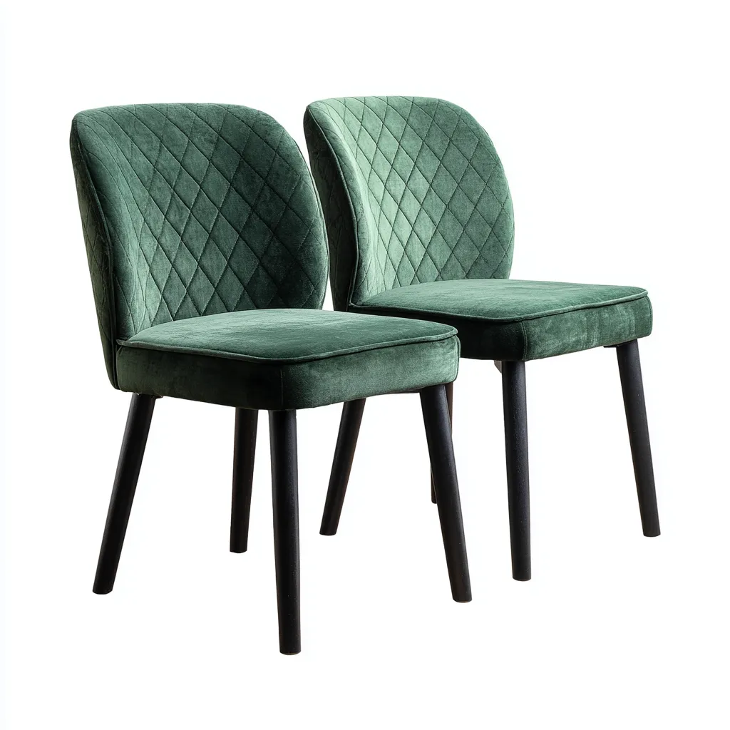 Sedia da pranzo imbottita 52×58×82 cm - verde - stile moderno per sala da pranzo-Rovoraiostudio