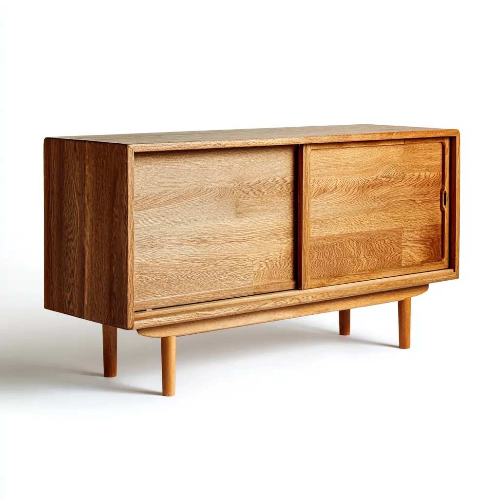Credenza 140×45×82 cm - marrone - legno per sala da pranzo - stile vintage con ante scorrevoli-Rovoraiostudio