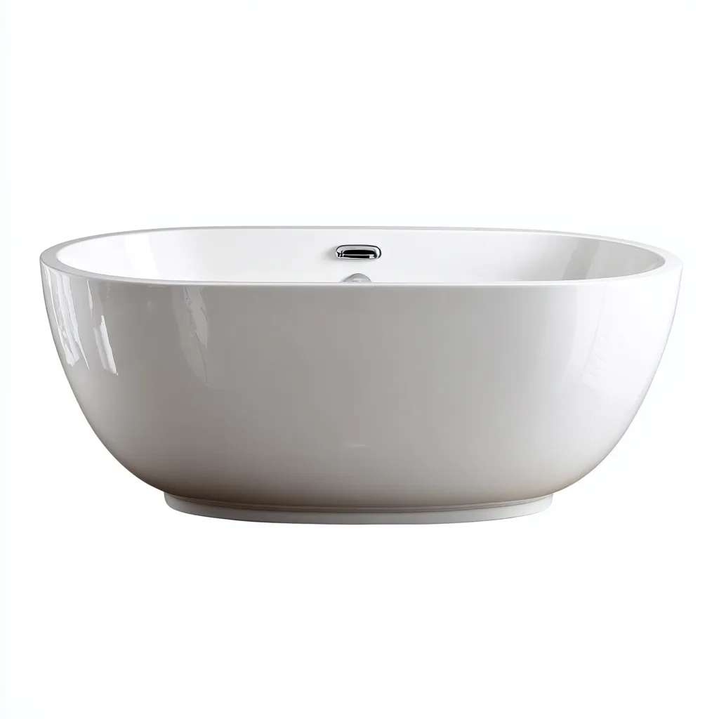 Vasca da bagno in acrilico 168×80×58 cm - bianco - stile morbido per zona relax-Rovoraiostudio