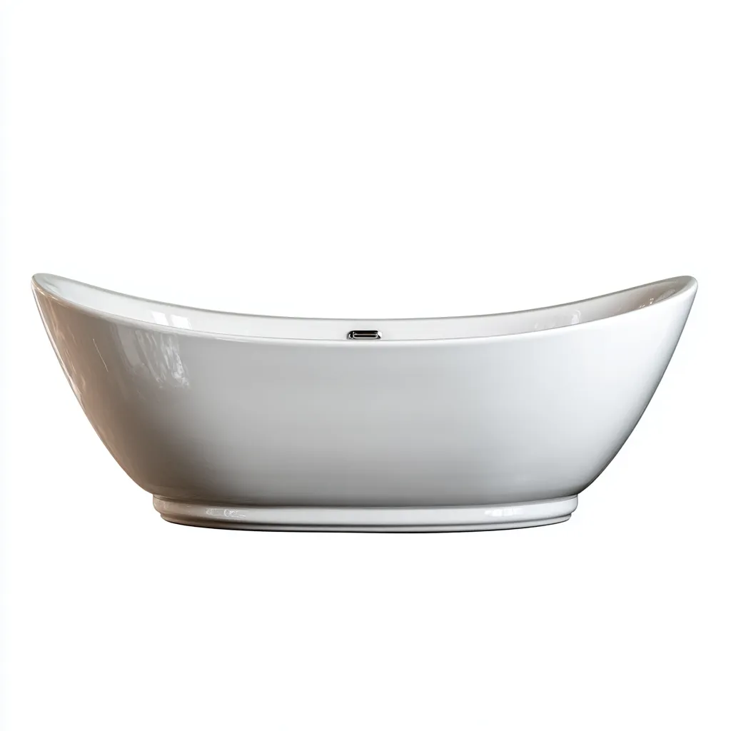 Vasca freestanding in acrilico 175×78×72 cm - bianco - bordo rialzato-Rovoraiostudio