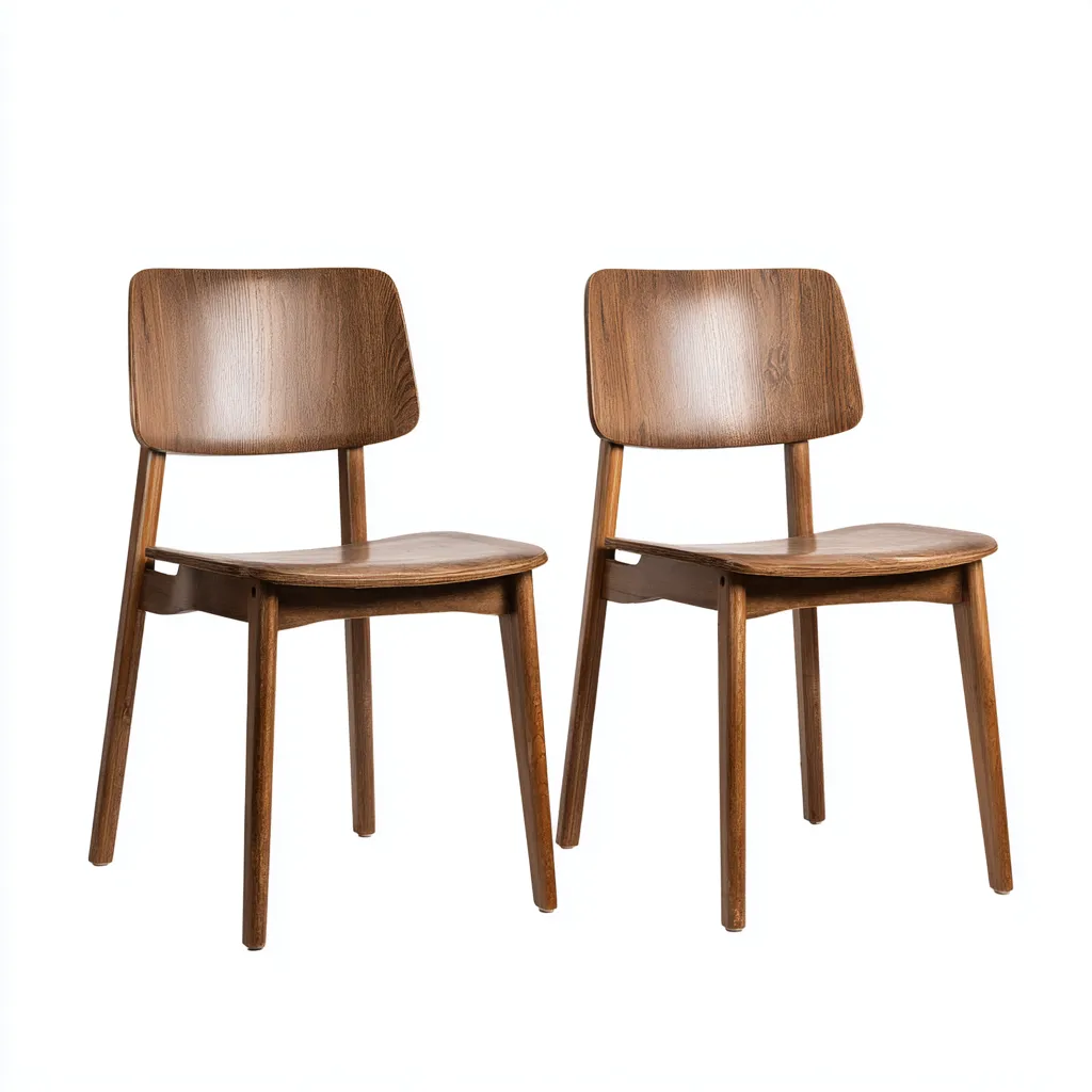 Sedia da pranzo 47×50×82 cm - legno marrone - seduta sagomata stile nordico-Rovoraiostudio