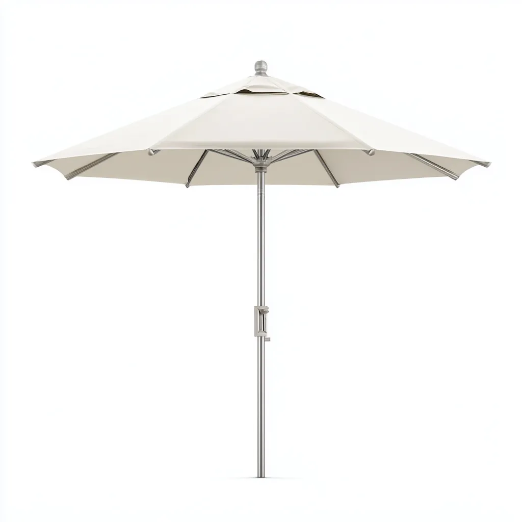 Ombrellone da sole per esterni 280×280×245 cm - blu e argento - tessuto e metallo - struttura centrale regolabile-Rovoraiostudio