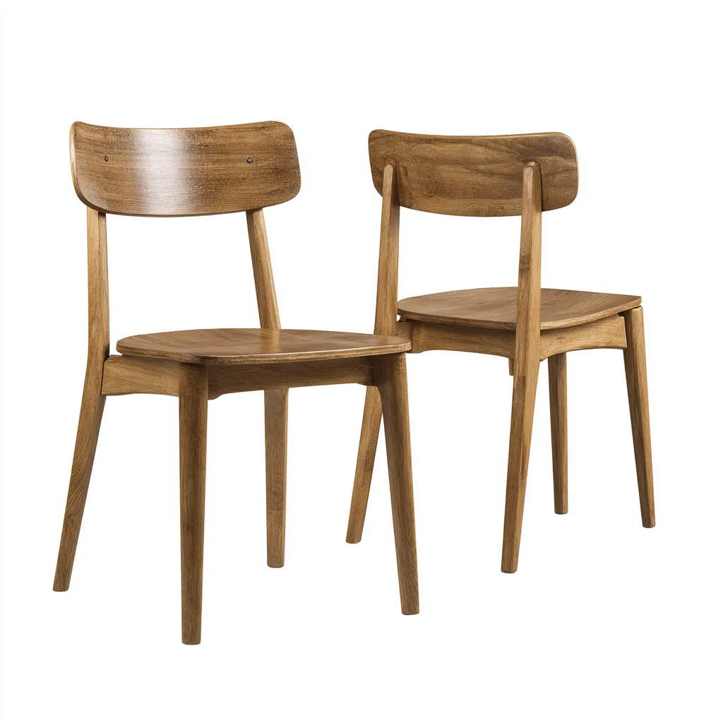 Sedia da pranzo 48×52×79 cm - marrone - struttura in legno per sala da pranzo - design essenziale-Rovoraiostudio