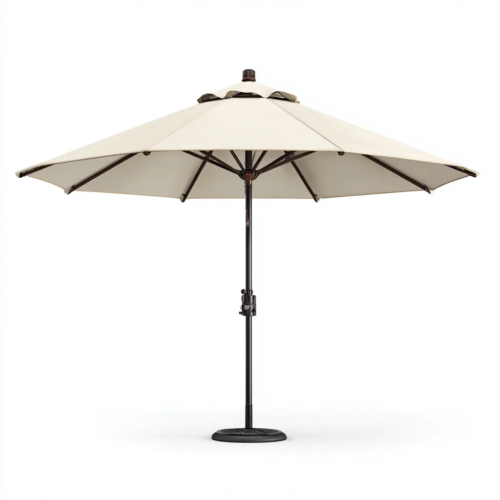 Ombrellone da sole per esterni 295×295×250 cm - beige e nero - riparo elegante per giardino-Kavexnest