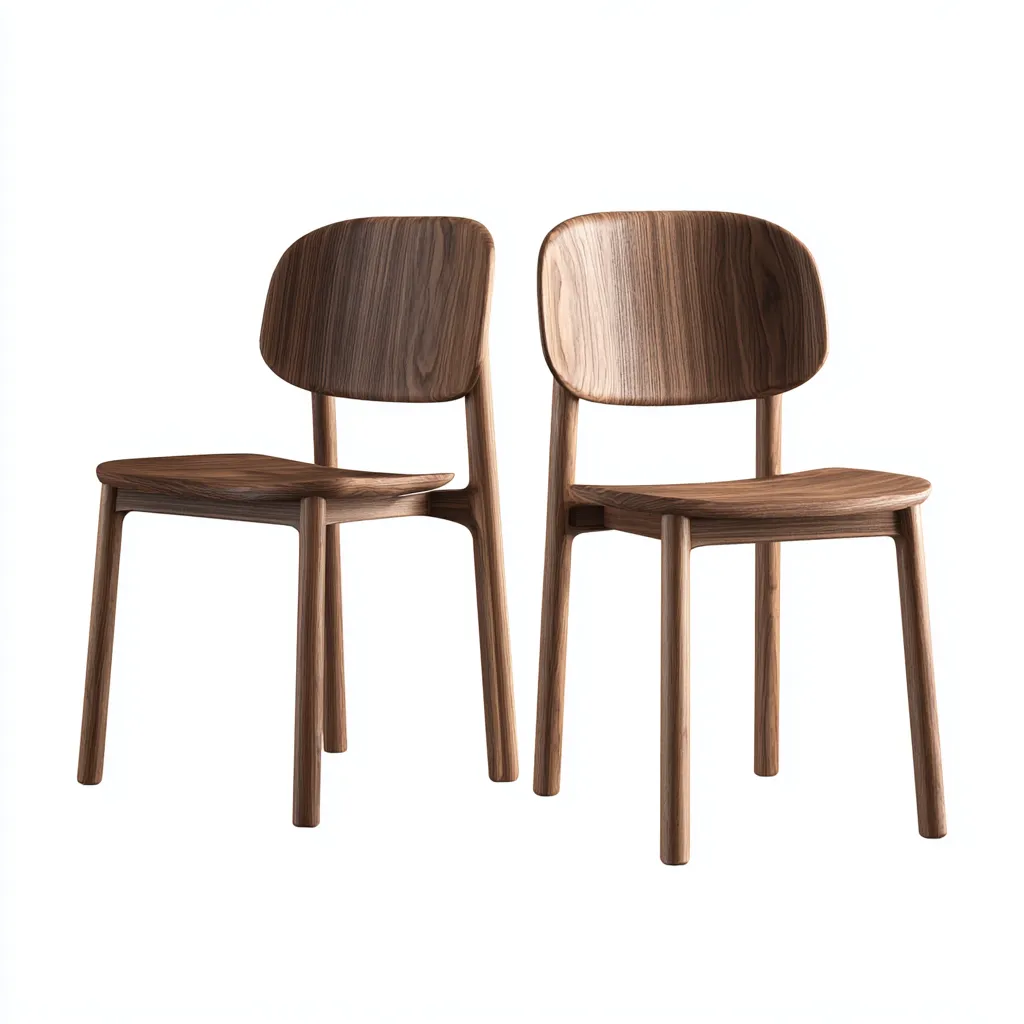 Sedia da pranzo in legno 47×51×81 cm - marrone - profilo essenziale-Kavexnest