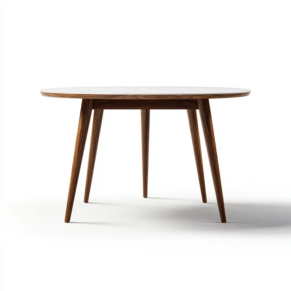 Tavolo da pranzo con piano laccato 140×90×75 cm - bianco e legno - profilo ovale contemporaneo-Kavexnest