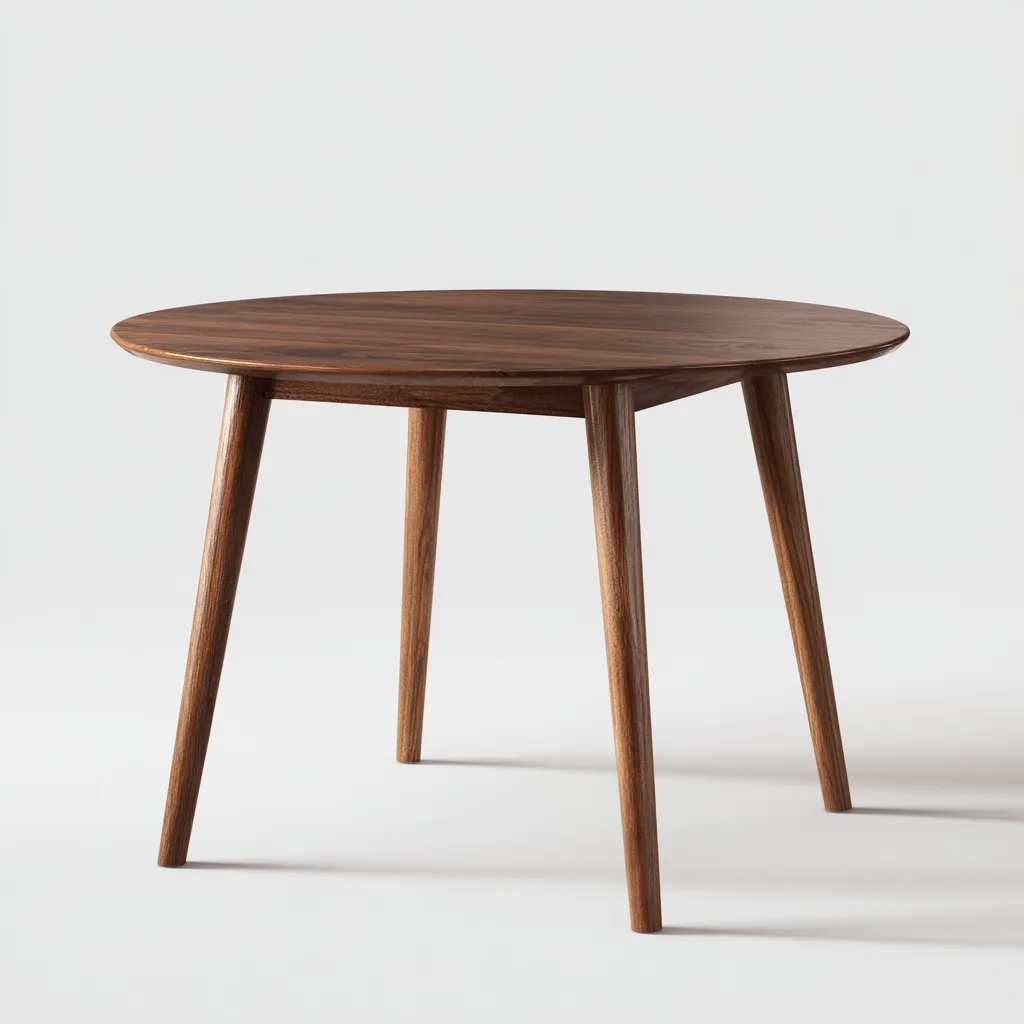 Tavolo da pranzo rotondo 120×120×75 cm - legno marrone - linea moderna per sala da pranzo-Kavexnest