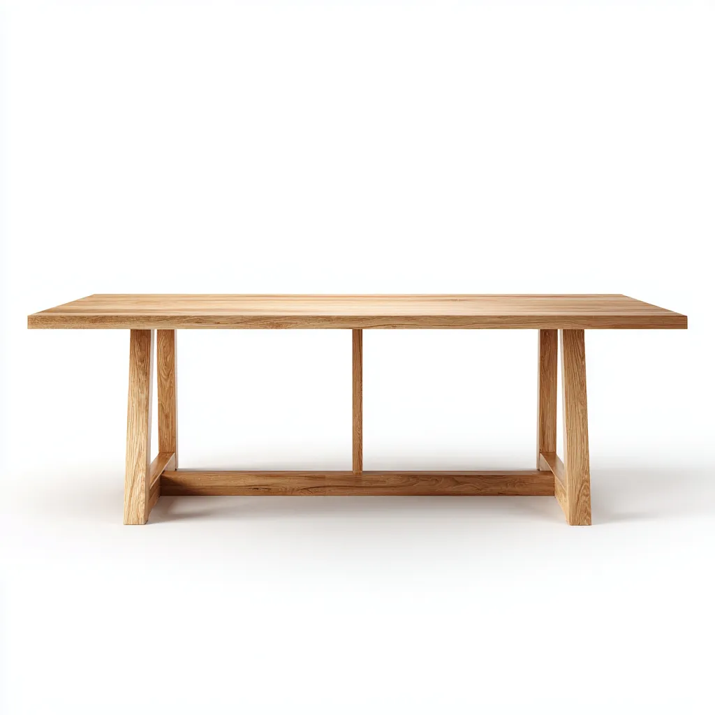 Tavolo da pranzo 180×90×75 cm - naturale - legno per sala da pranzo con base strutturata-Kavexnest