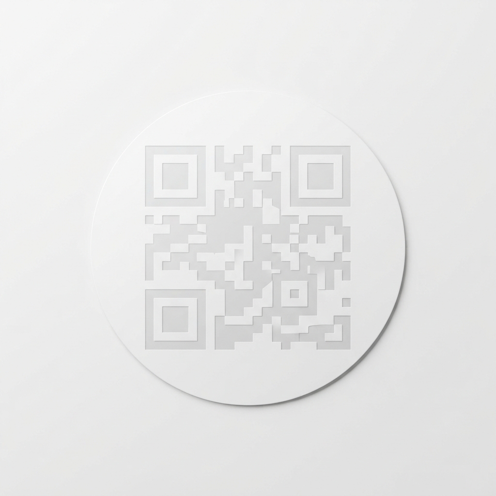 Clear QR window decals sheet for storefronts