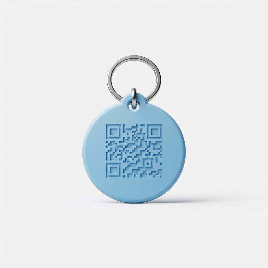 Set of QR referral key tags with rings
