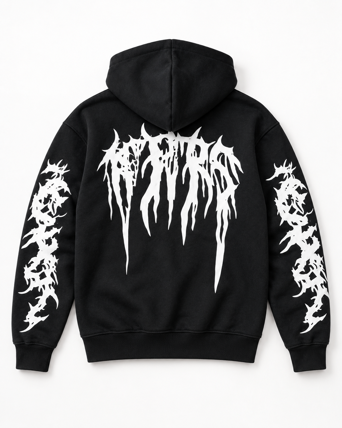 Script Graphic Reflective Hoodie