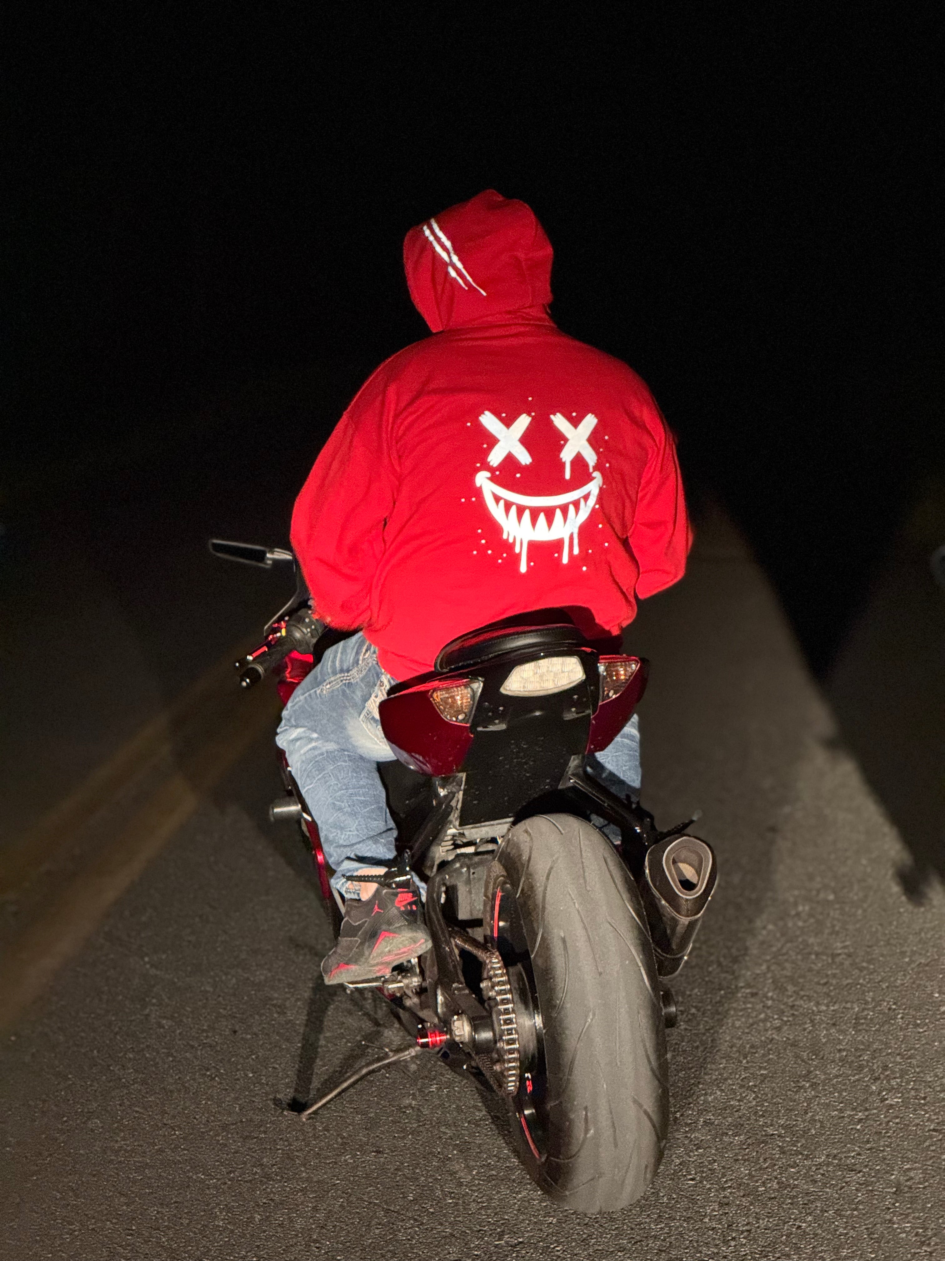 Reflective Smiley Motorcycle Hoodie - High Visibility Riding Hoodie — image 13