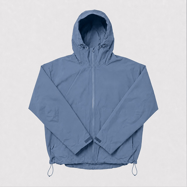 VALURNE water-reactive cheetah rain jacket — Blue