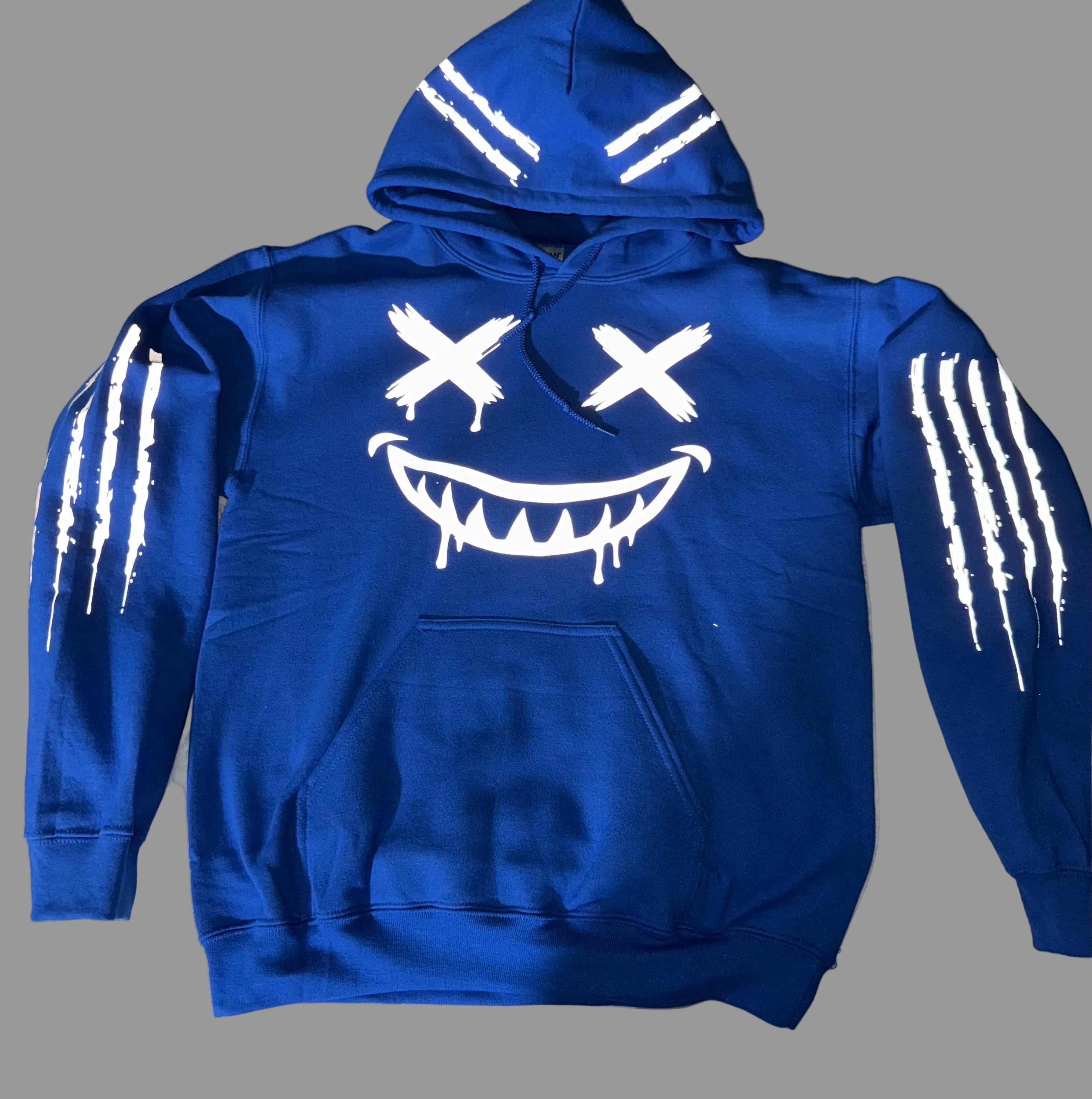 Reflective Smiley Motorcycle Hoodie - High Visibility Riding Hoodie — image 9