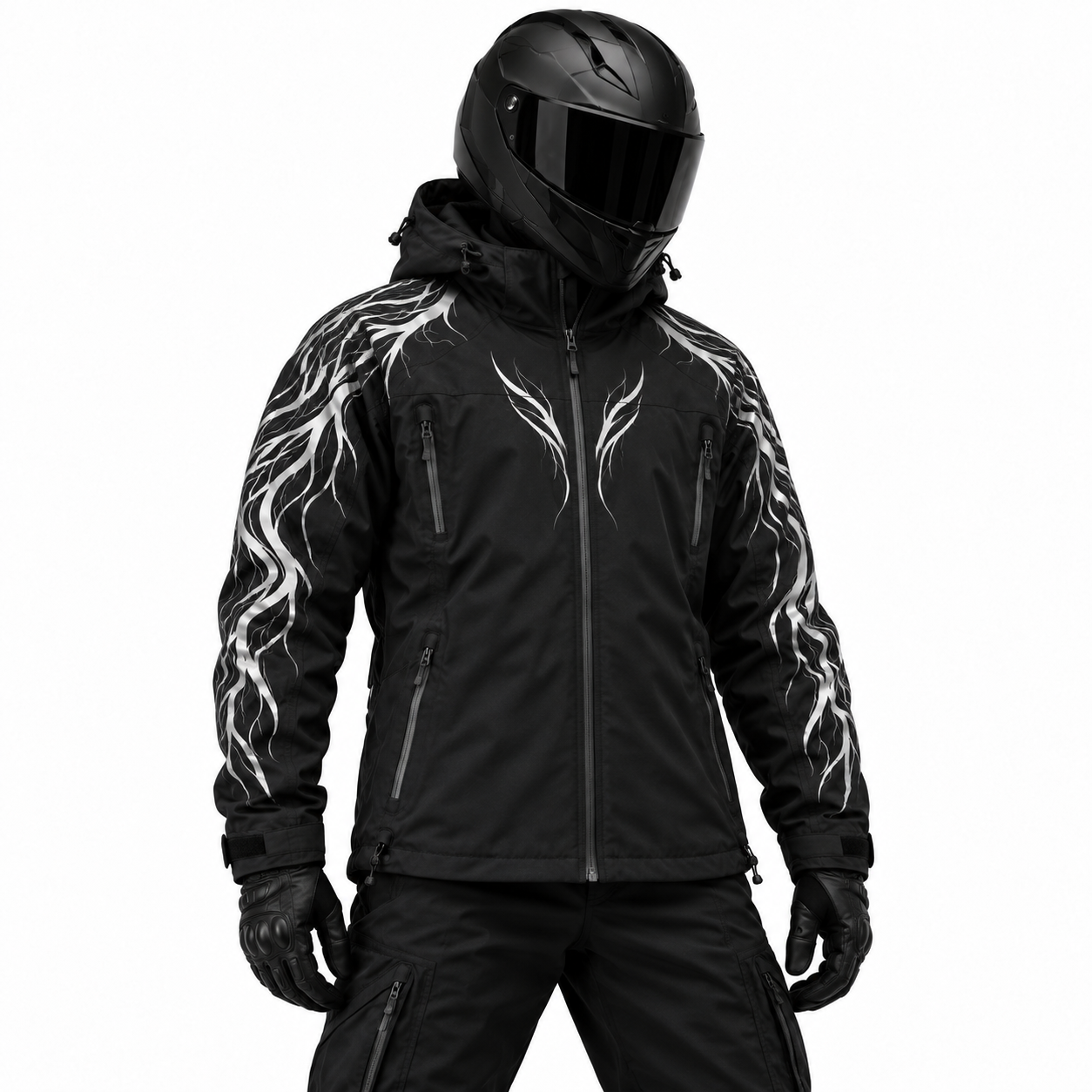 Veilroot Reflective Hardshell Jacket front studio view
