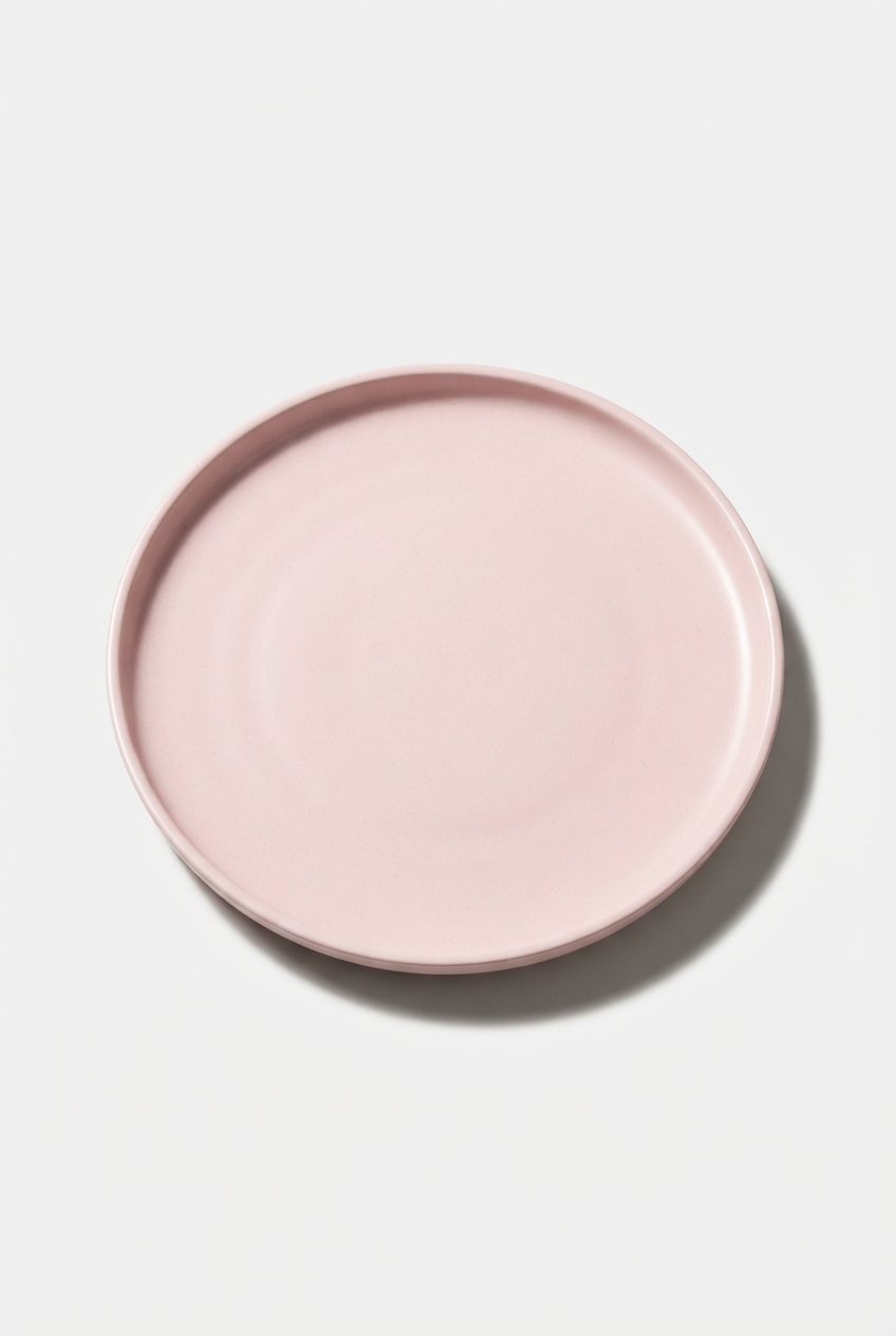 Soft ceramic side plate in lightpink color