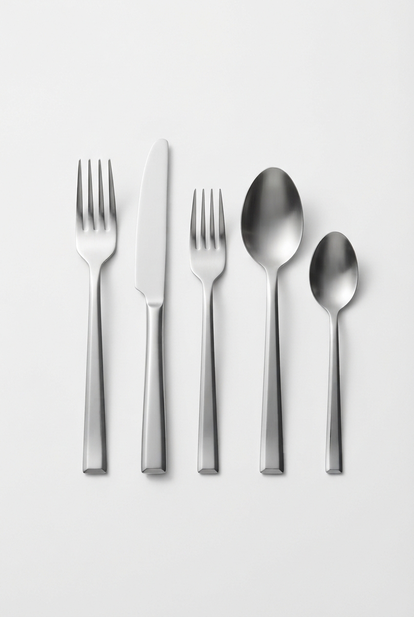 Soft-style stainless steel cutlery set