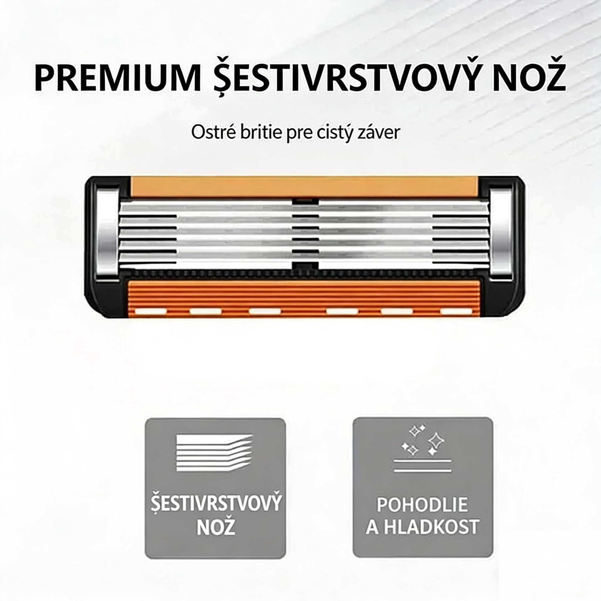 Pánska súprava náhradných holiacich hlavíc + voľná rukoväť — mimoriadne ostré čepele z nehrdzavejúcej ocele pre pohodlné holenie