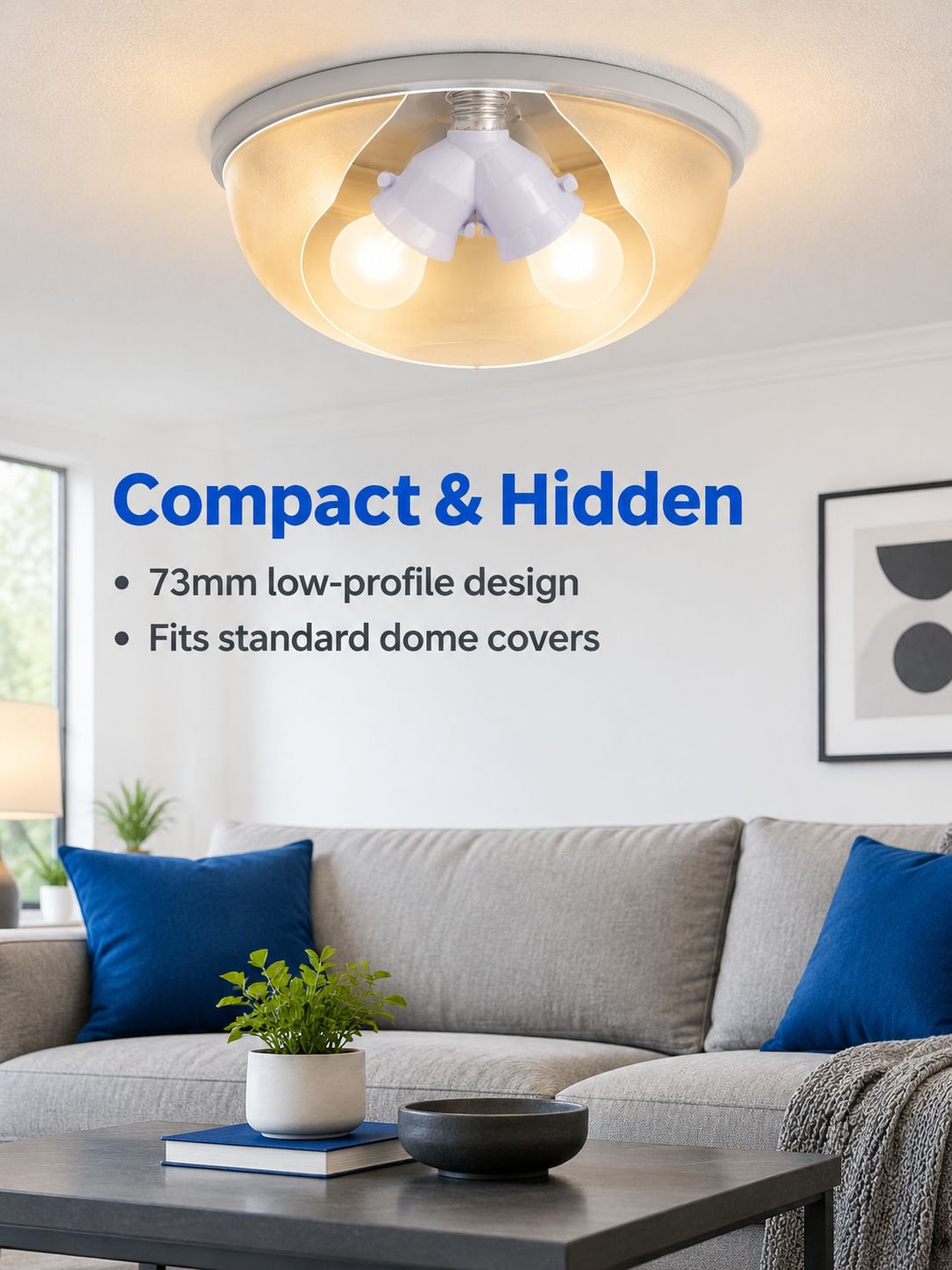 Multi-head light socket converter accessory for enhanced room brightness