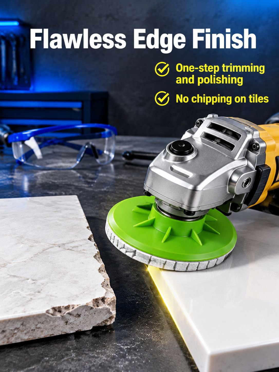 All-in-One Tile Edge Trimming and Polishing Disc for tile finishing