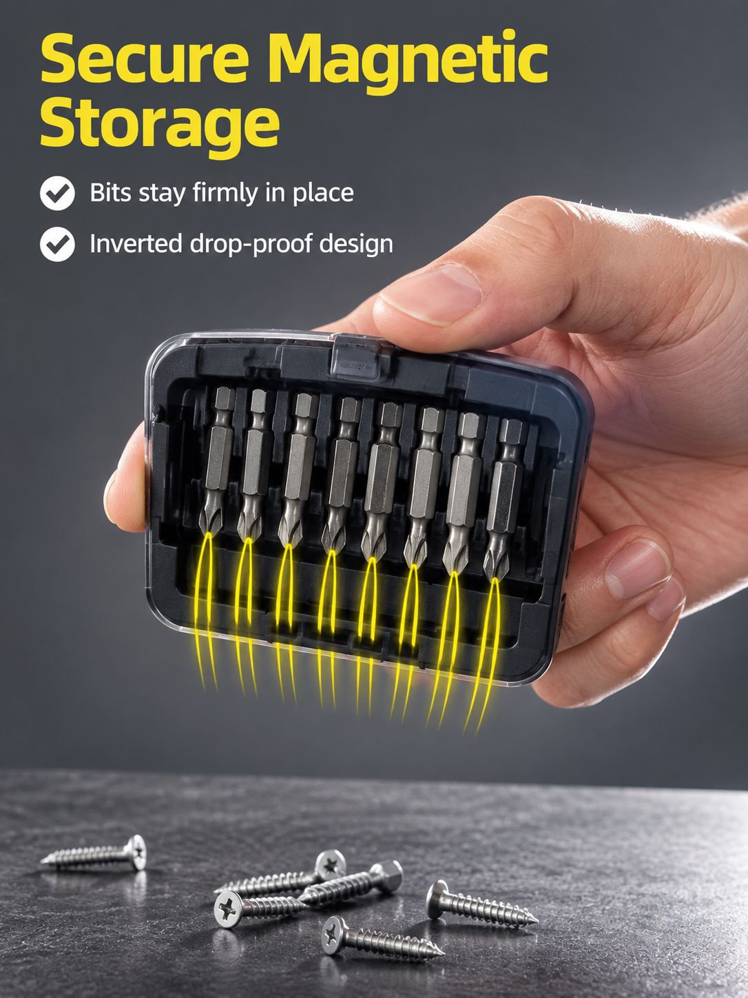 Cordless electric screwdriver kit with long battery life
