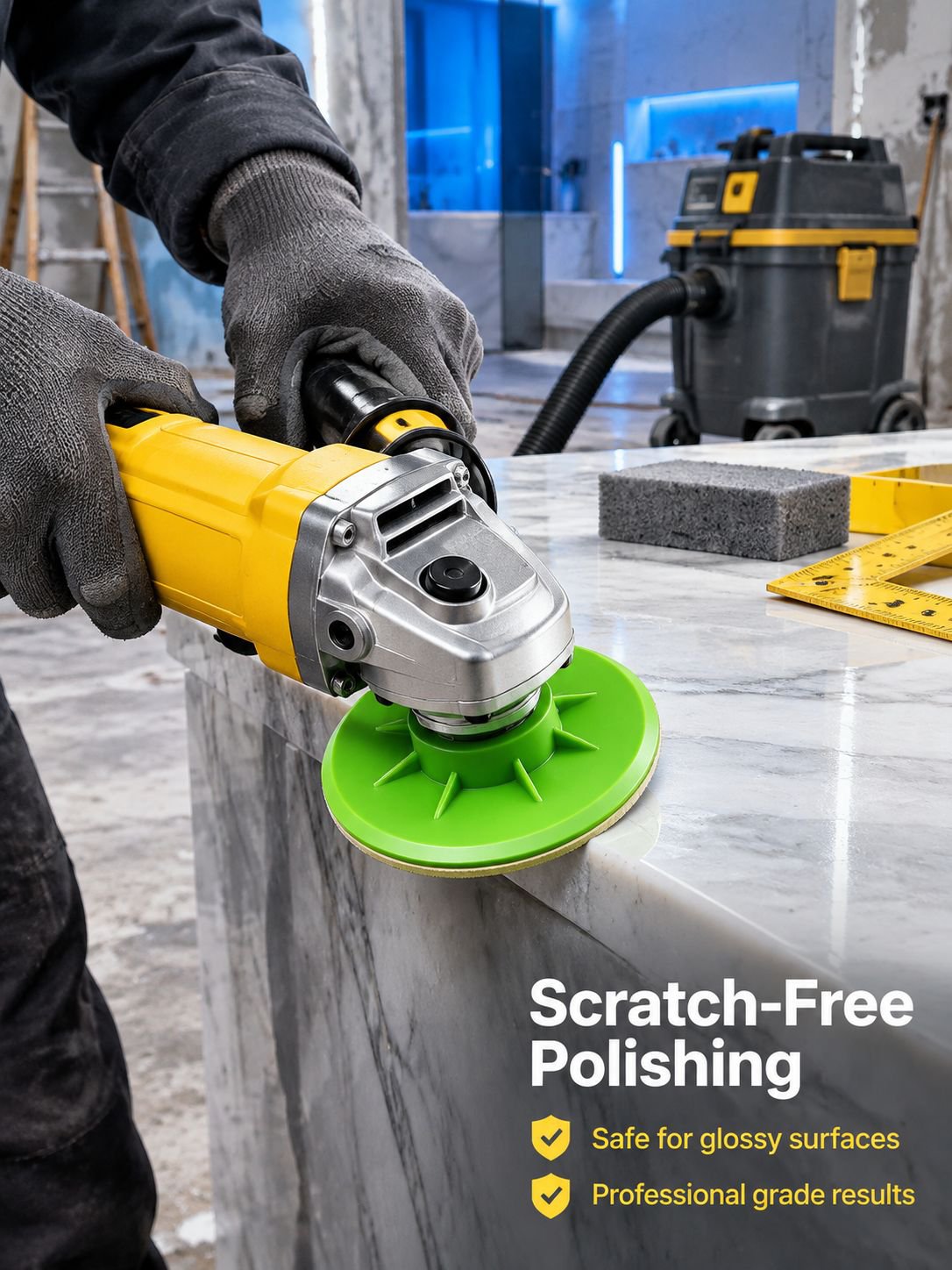 Tile trimming and polishing disc with high efficiency performance
