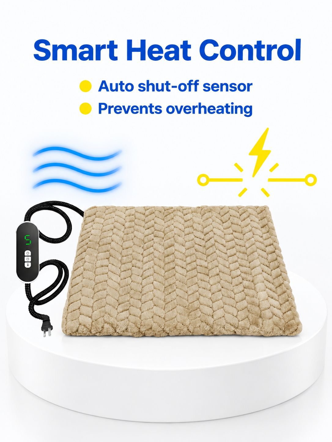 Pet Thermostatic Heating Pad setup in a cozy corner for pets.