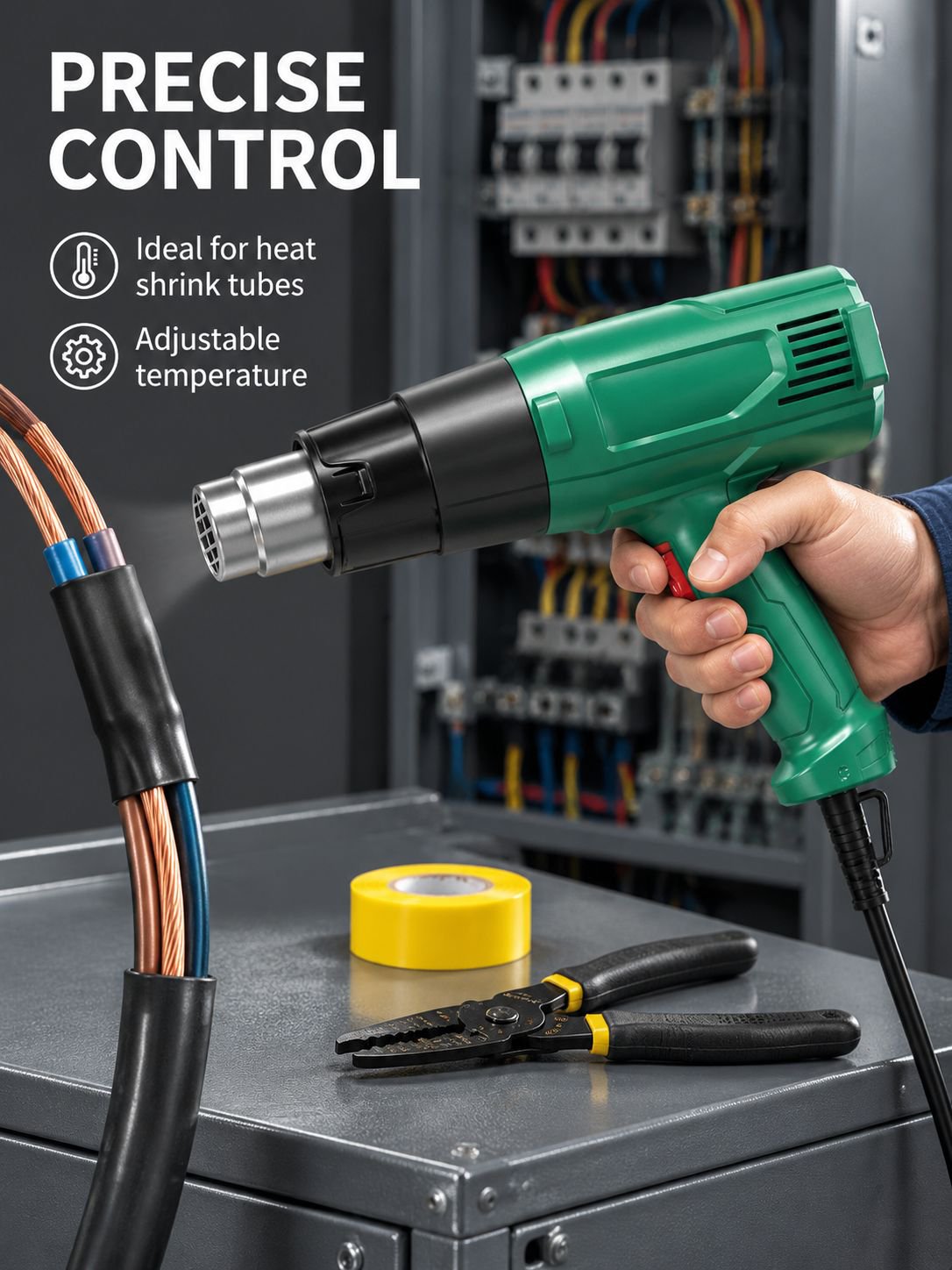 Portable Industrial Heat Gun Blower being used for paint stripping