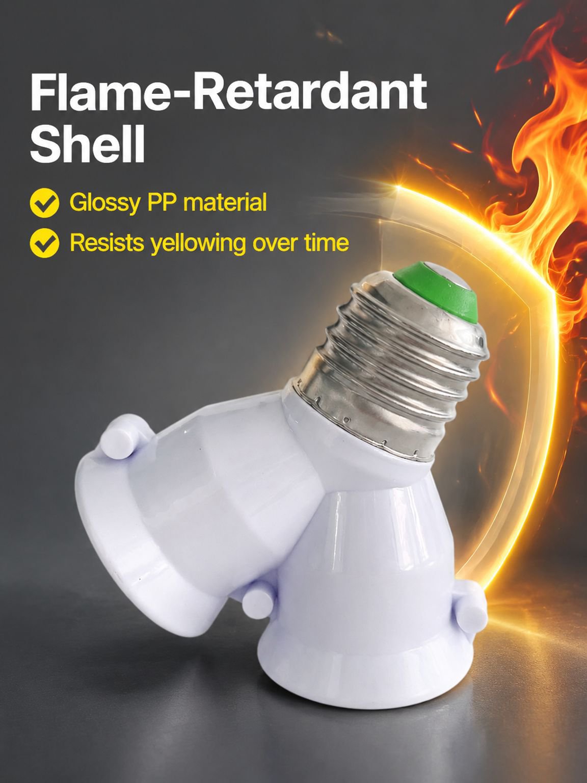 Universal multi-head lamp socket converter for indoor lighting fixtures