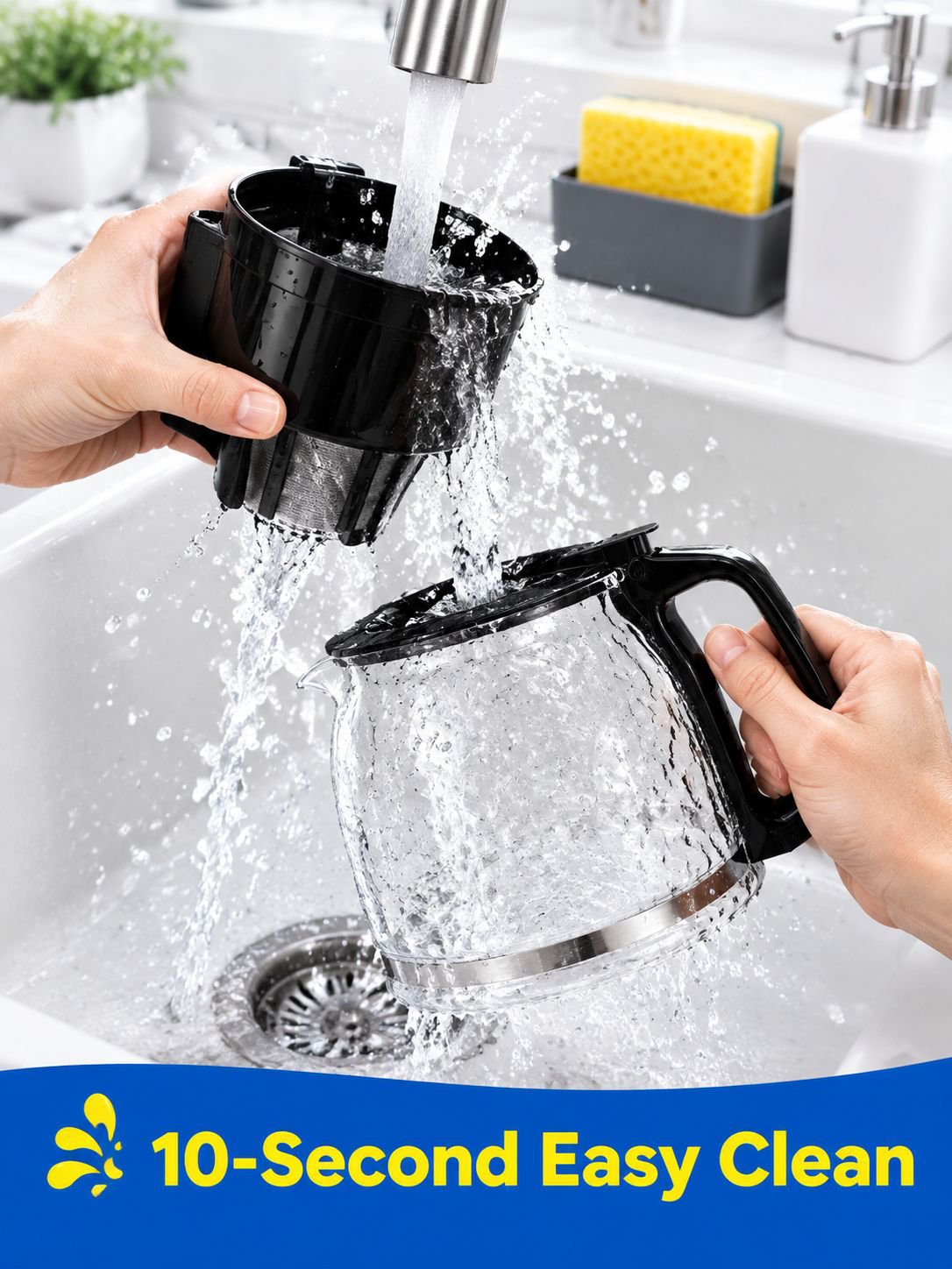 Modern home coffee machine with easy control panel