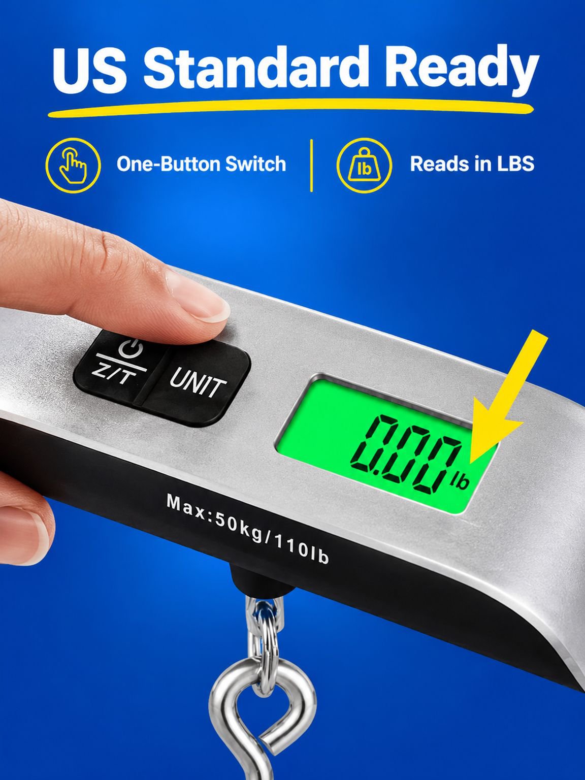 Durable electronic scale designed for easy weighing
