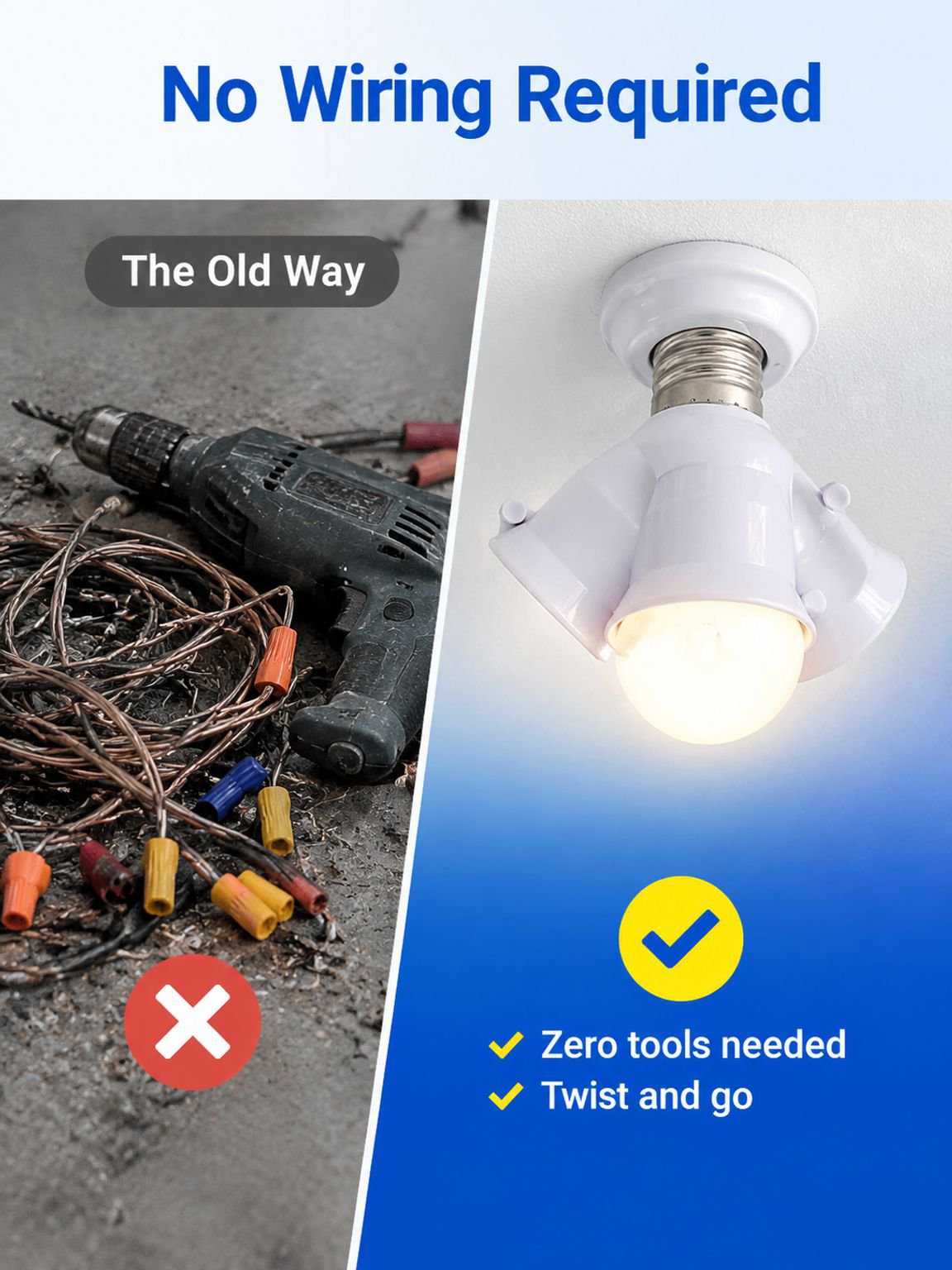 E26 lamp socket extender providing brighter multi-directional illumination