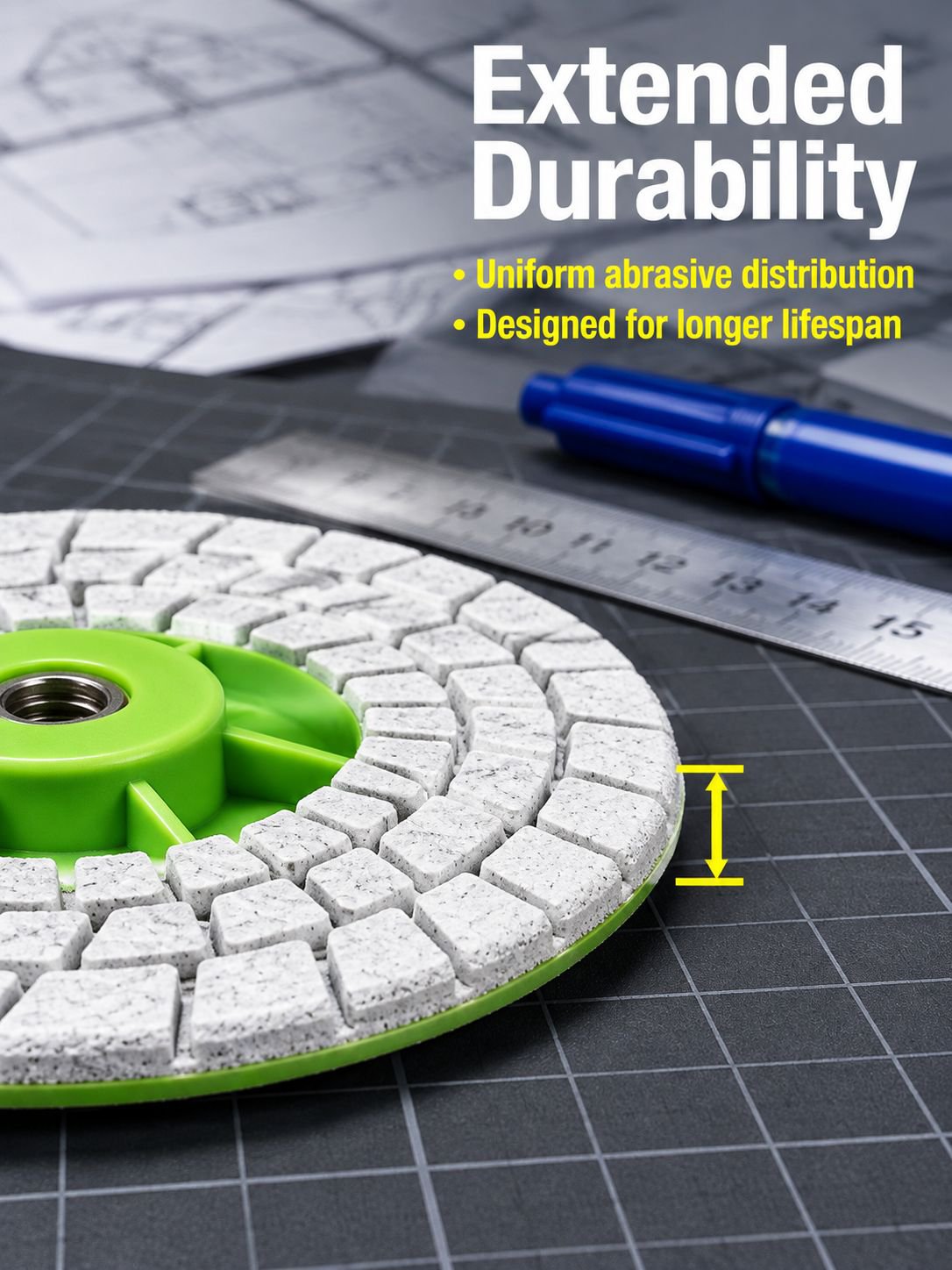 Multifunctional tile grinding and polishing disc tool