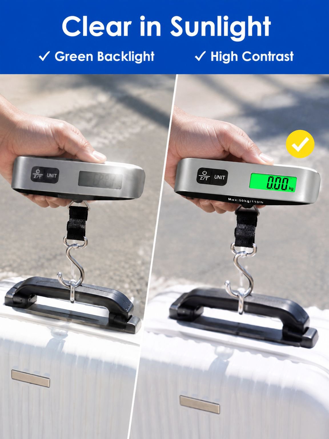 Convenient hand grip and ergonomic design of spring scale