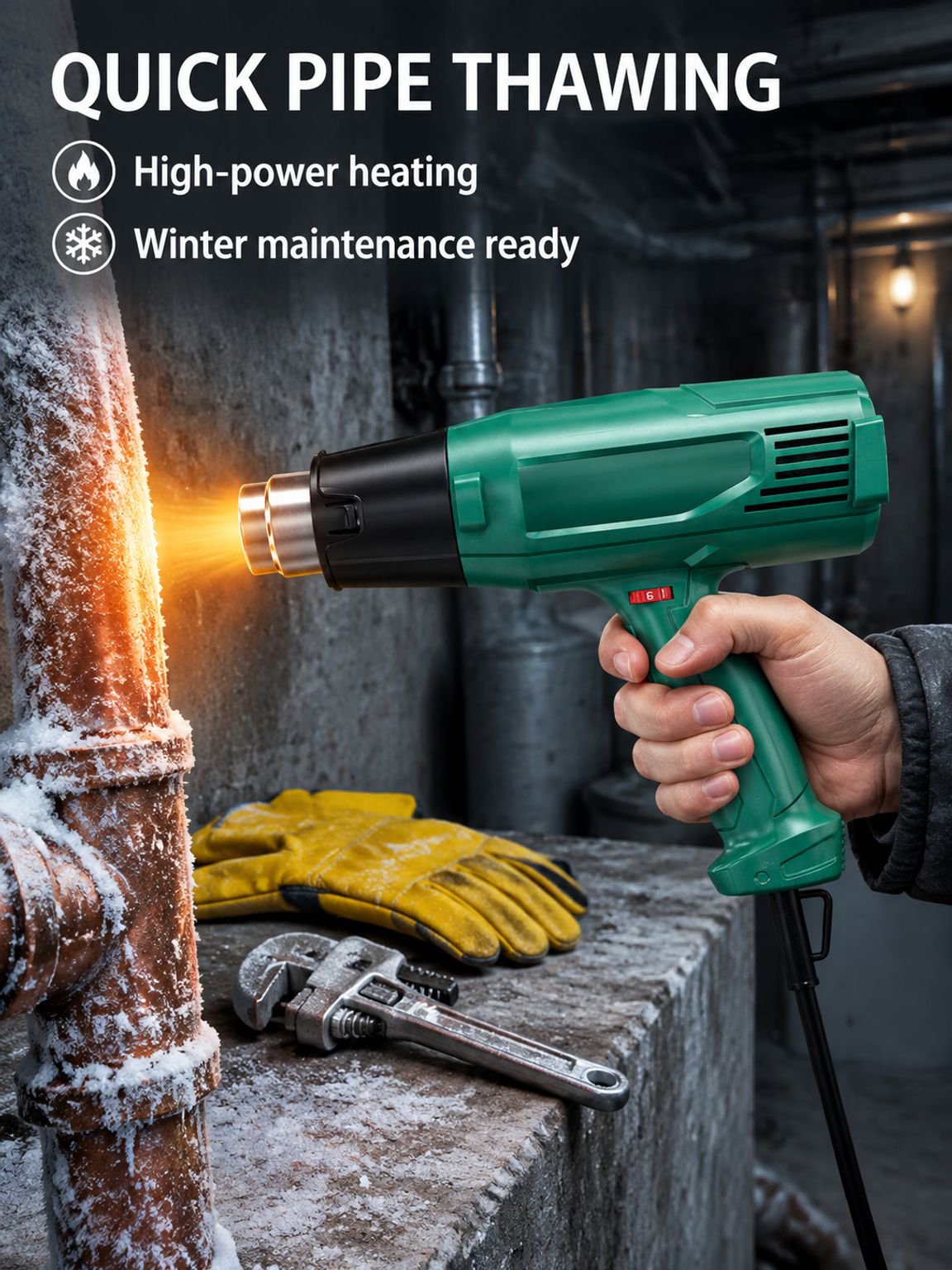 Portable Industrial Heat Gun Blower heating heavy-duty materials
