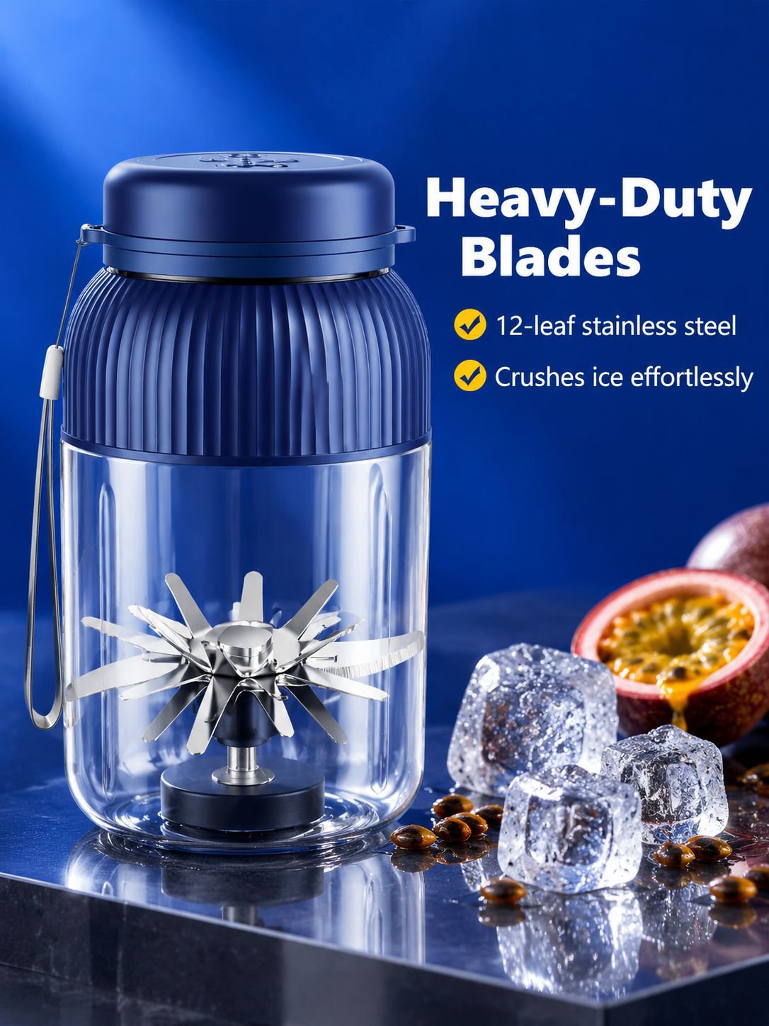 USB rechargeable mini blender for fresh fruit smoothies and juices