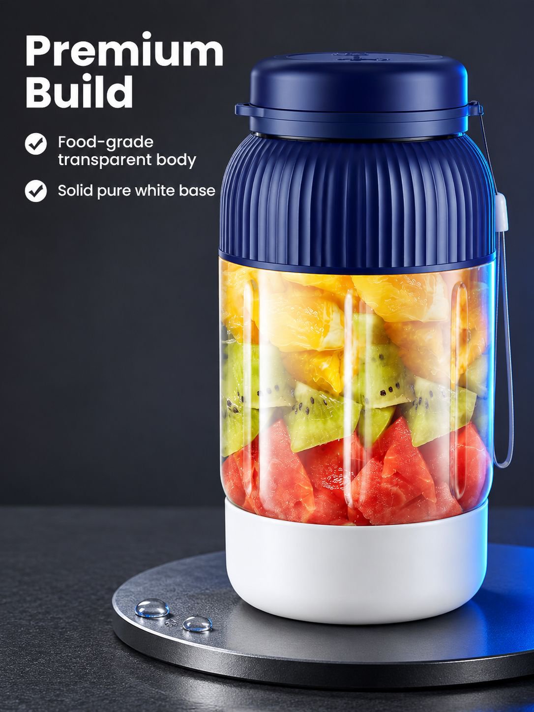 Portable rechargeable mini multifunctional juicer with compact design