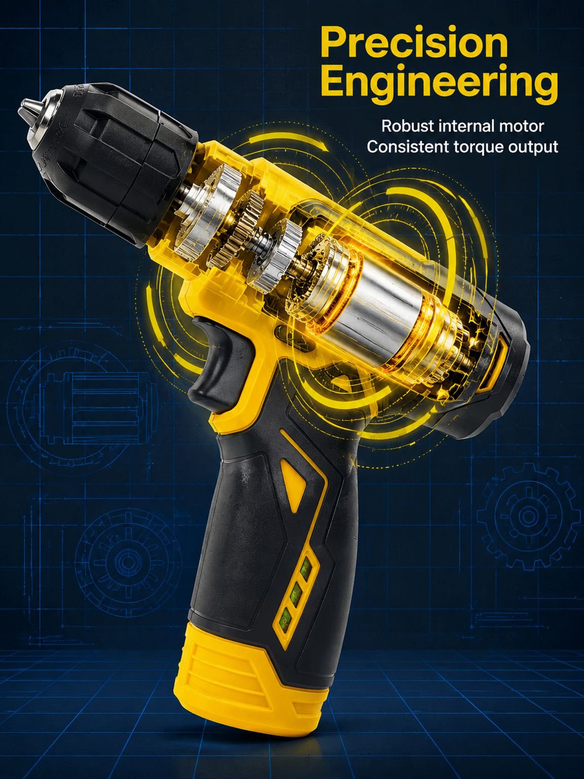 Electric screwdriver set with multiple bits and storage case