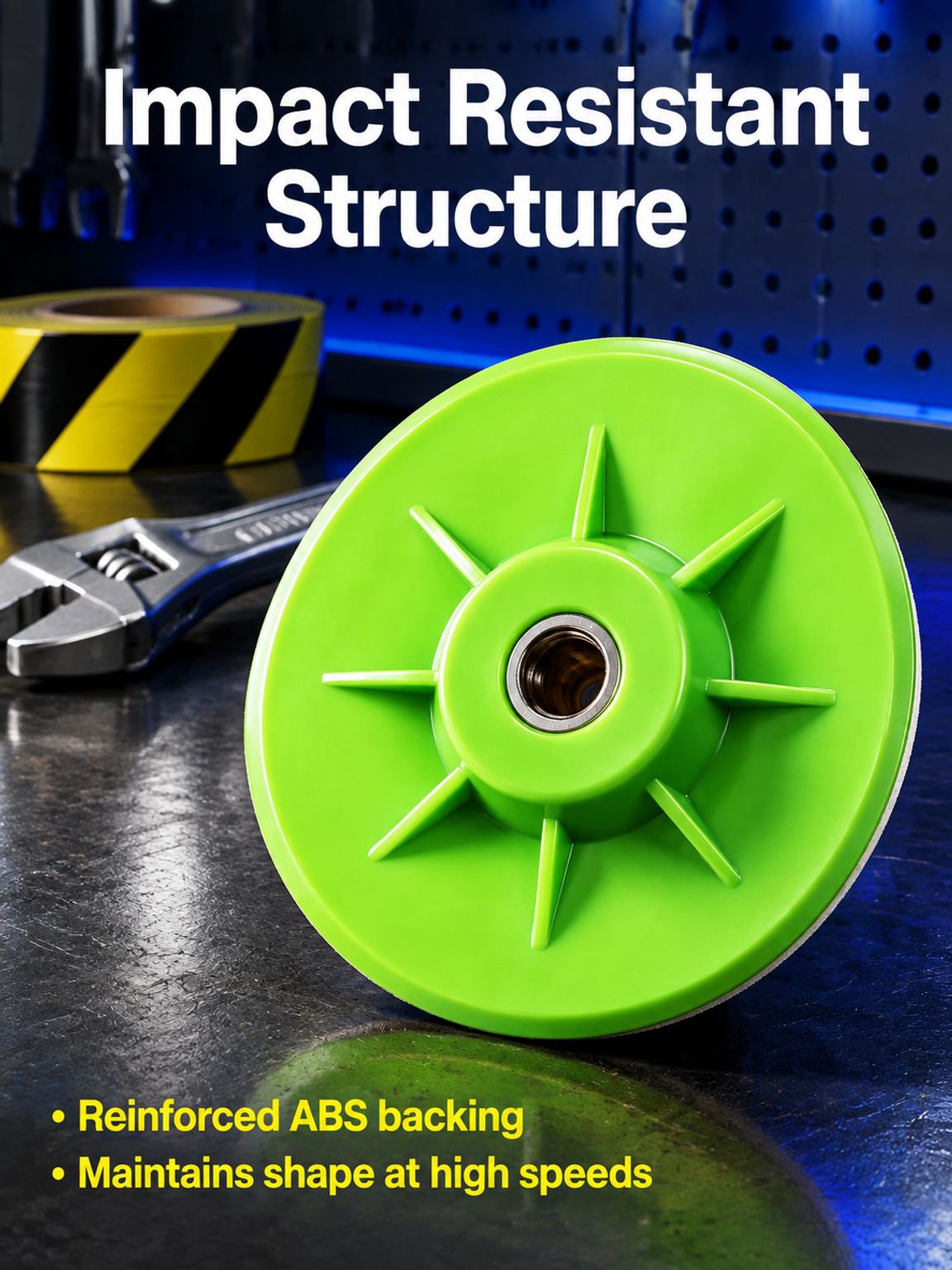 Tile polishing disc creating smooth and clean tile edges