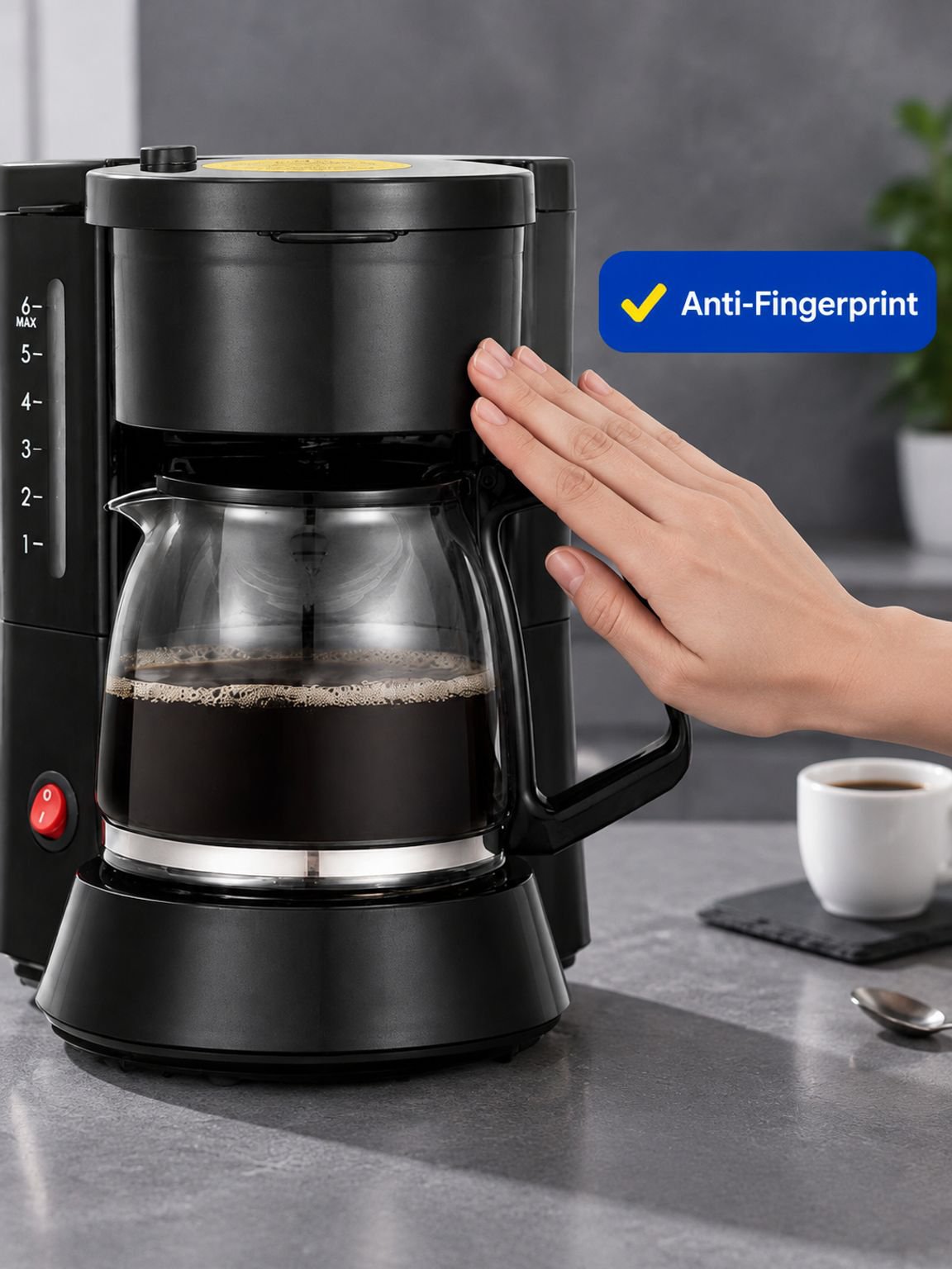 Large capacity automatic drip coffee machine for home kitchen