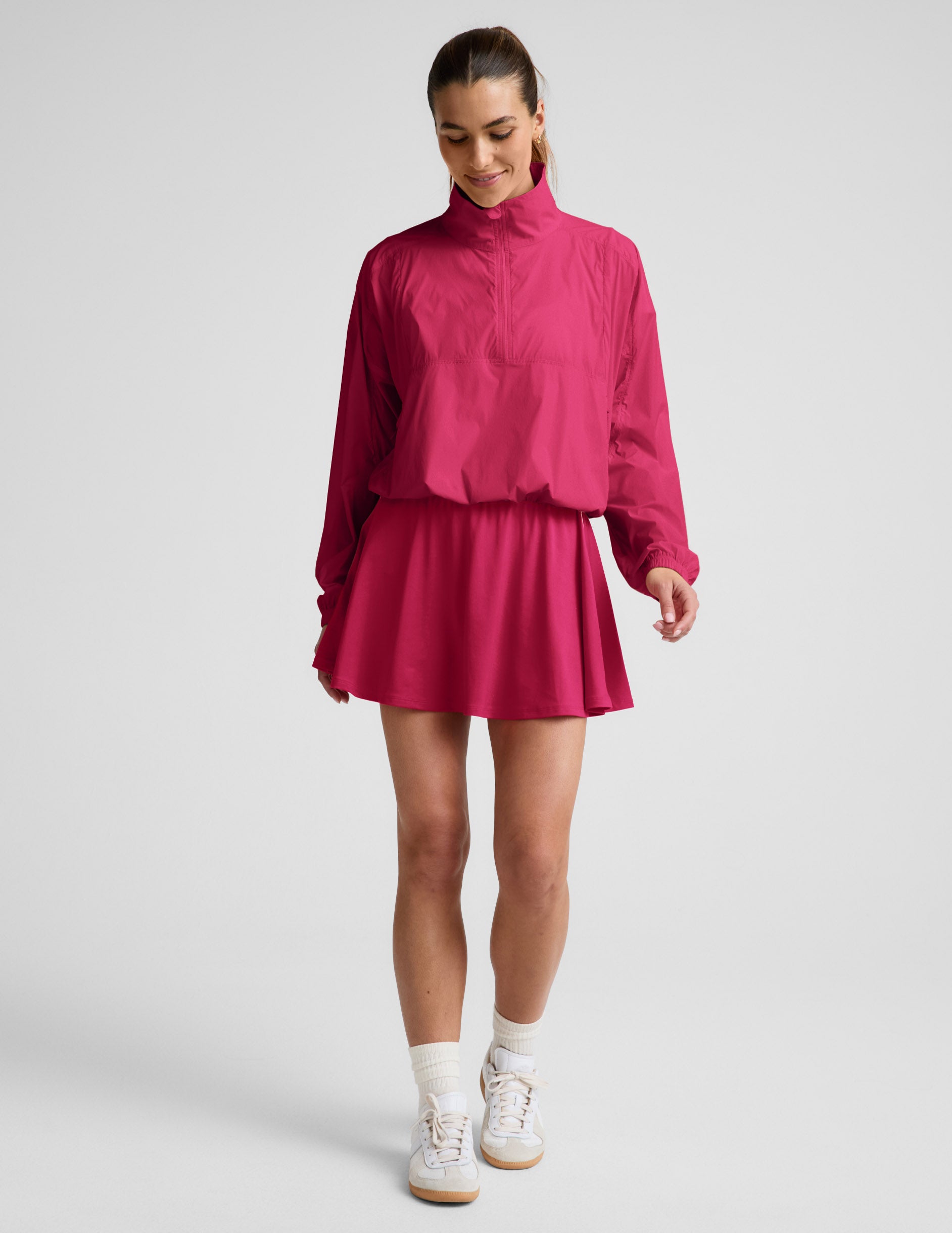 Sport Active Drawcord Mini Skirt - Berry Red