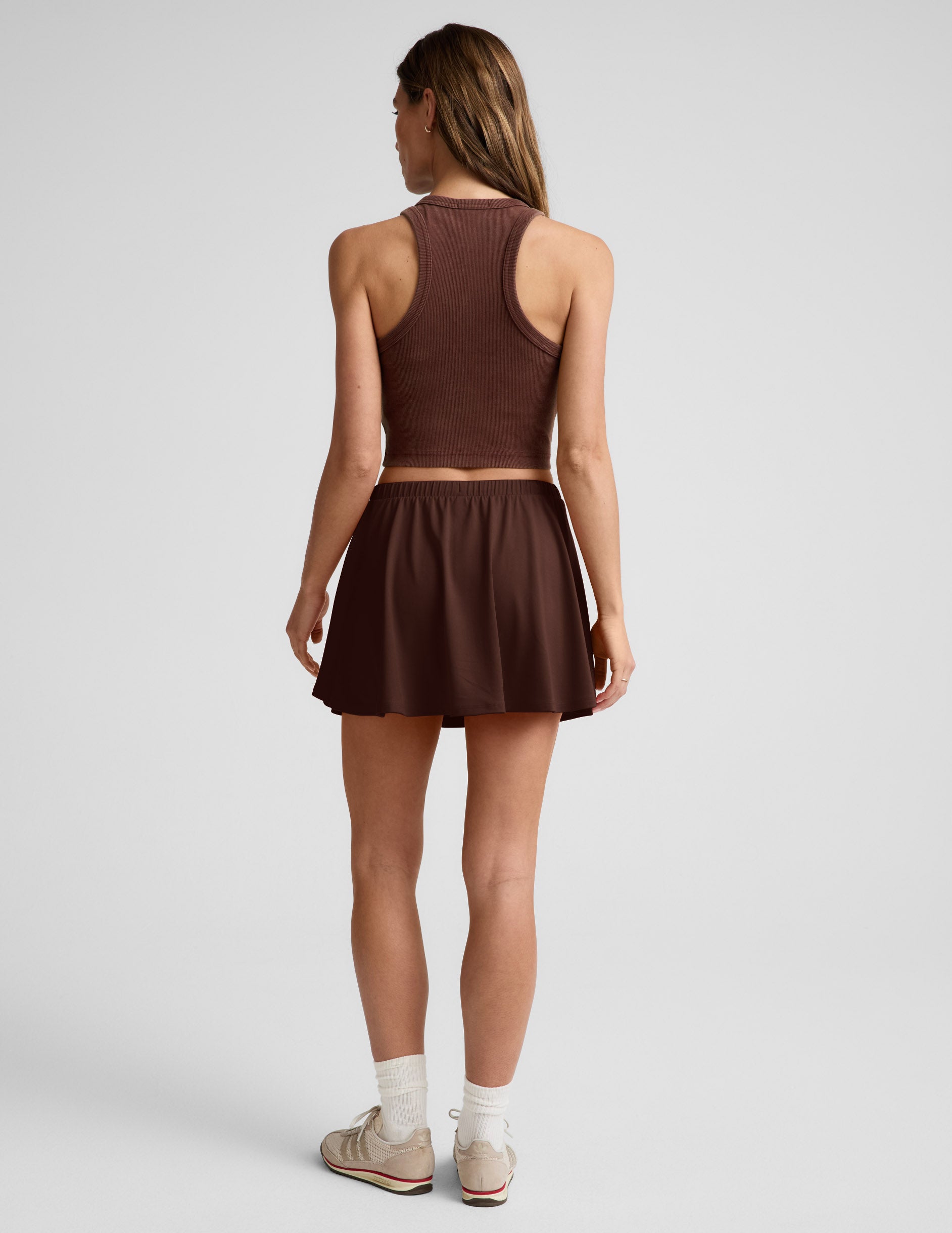 Sport Active Drawcord Mini Skirt - Iced Mocha