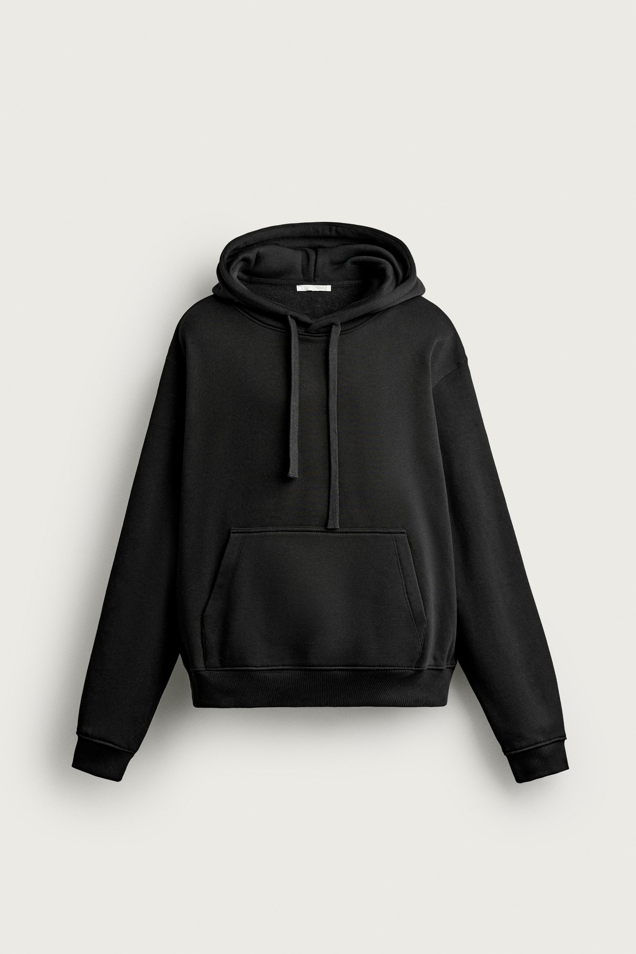 BASIC RELAXED FIT HOODIE - Black
