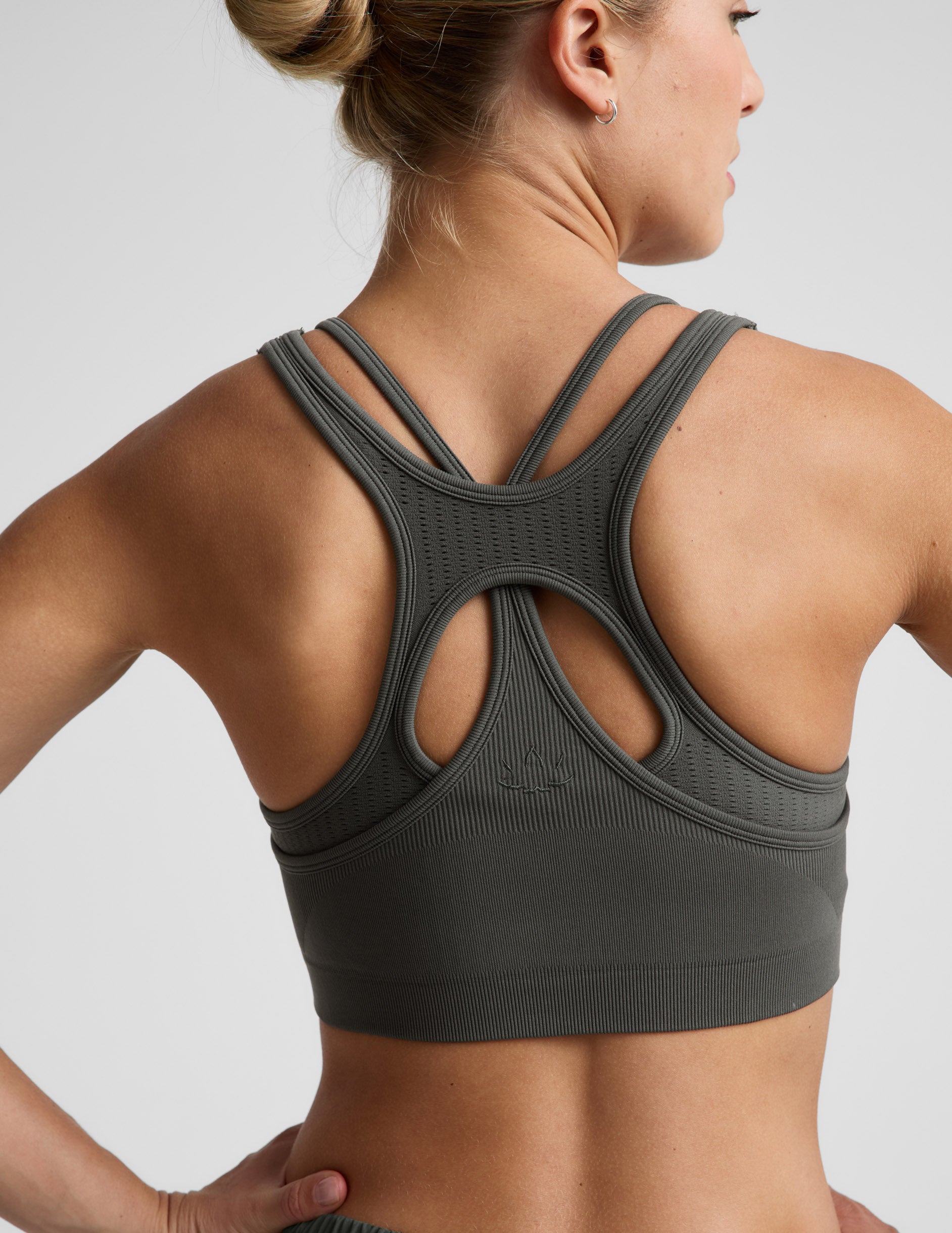 Seamless Moves Layered Bra - Slate Green